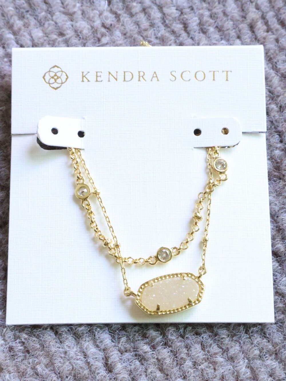 Kendra Scott Elisa Necklace - Gold Drusy